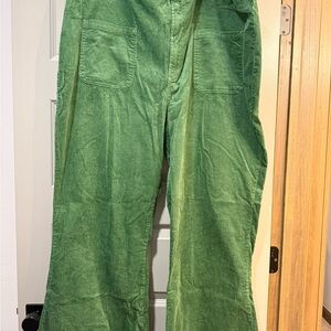 Lucy & Yak Vibrant Green Flare Pants